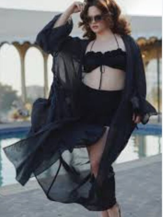 Selkie Other - Selkie The Morning Walk Robe in Caviar - Women's XS